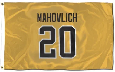 Gold Pittsburgh Penguins Peter Mahovlich   Flag (3 X 5)