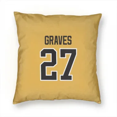 Gold Pittsburgh Penguins Ryan Graves   Pillow Cover (18 X 18)