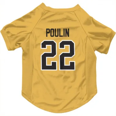 Gold Pittsburgh Penguins Sam Poulin   Dog & Cat Pet Jersey