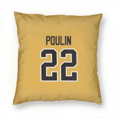 Gold Pittsburgh Penguins Sam Poulin   Pillow Cover (18 X 18)