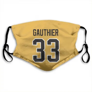 Gold Pittsburgh Penguins Taylor Gauthier   Face Mask