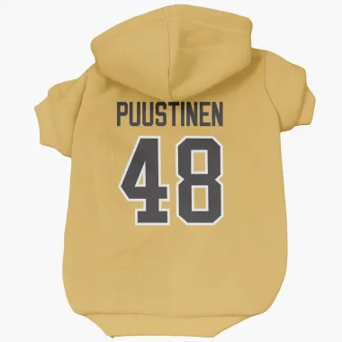 Gold Pittsburgh Penguins Valtteri Puustinen   Dog & Cat Pet Hoodie