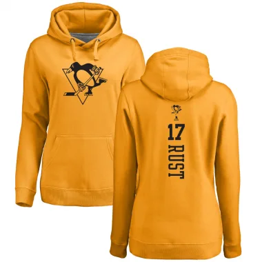 Gold Women's Bryan Rust Pittsburgh Penguins Branded One Color Backer Pullover Hoodie