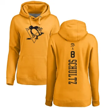 Gold Women's Dave Schultz Pittsburgh Penguins Branded One Color Backer Pullover Hoodie