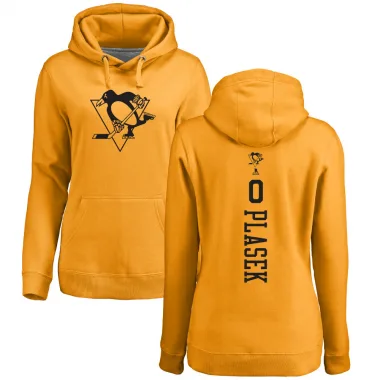 Gold Women's Karel Plasek Pittsburgh Penguins Branded One Color Backer Pullover Hoodie