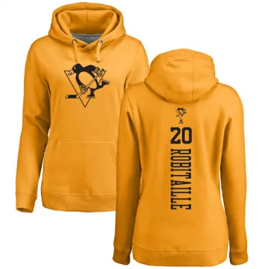 Gold Women's Luc Robitaille Pittsburgh Penguins Branded One Color Backer Pullover Hoodie