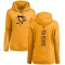 Gold Women's Rick Kehoe Pittsburgh Penguins Branded One Color Backer Pullover Hoodie