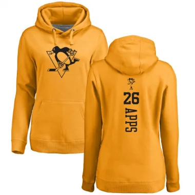 Gold Women's Syl Apps Pittsburgh Penguins Branded One Color Backer Pullover Hoodie