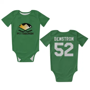 Green Pittsburgh Penguins Emil Bemstrom   Newborn & Infant Bodysuit