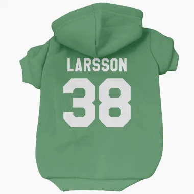 Green Pittsburgh Penguins Filip Larsson   Dog & Cat Pet Hoodie