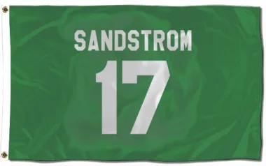 Green Pittsburgh Penguins Tomas Sandstrom   Flag (3 X 5)