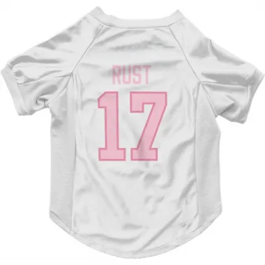 White Pink Pittsburgh Penguins Bryan Rust   Dog & Cat Pet Jersey