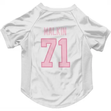 White Pink Pittsburgh Penguins Evgeni Malkin   Dog & Cat Pet Jersey