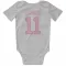 White Pink Pittsburgh Penguins Gene Ubriaco   Newborn & Infant Bodysuit