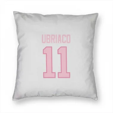 White Pink Pittsburgh Penguins Gene Ubriaco   Pillow Cover (18 X 18)