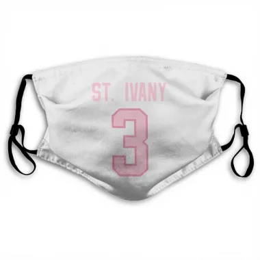 White Pink Pittsburgh Penguins Jack St. Ivany   Face Mask