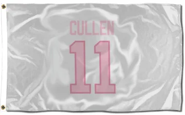 White Pink Pittsburgh Penguins John Cullen   Flag (3 X 5)