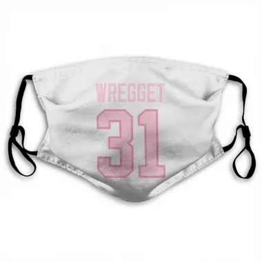 White Pink Pittsburgh Penguins Ken Wregget   Face Mask