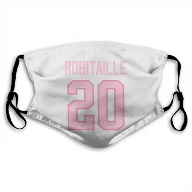 White Pink Pittsburgh Penguins Luc Robitaille   Face Mask