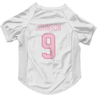 White Pink Pittsburgh Penguins Mark Johnson   Dog & Cat Pet Jersey