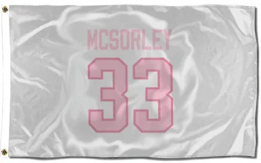 White Pink Pittsburgh Penguins Marty Mcsorley   Flag (3 X 5)