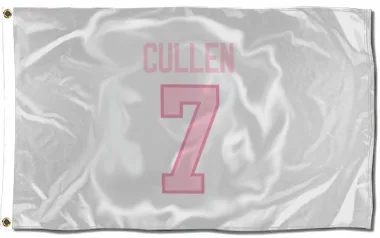 White Pink Pittsburgh Penguins Matt Cullen   Flag (3 X 5)