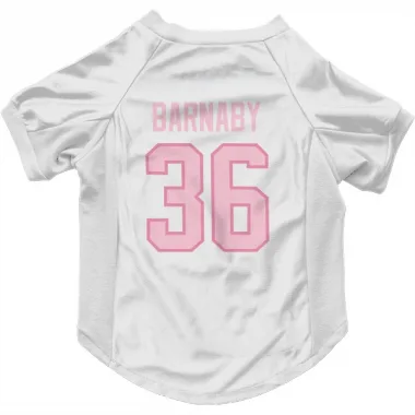 White Pink Pittsburgh Penguins Matthew Barnaby   Dog & Cat Pet Jersey