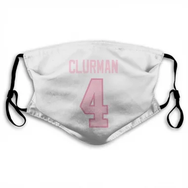 White Pink Pittsburgh Penguins Nate Clurman   Face Mask