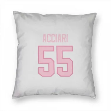 White Pink Pittsburgh Penguins Noel Acciari   Pillow Cover (18 X 18)