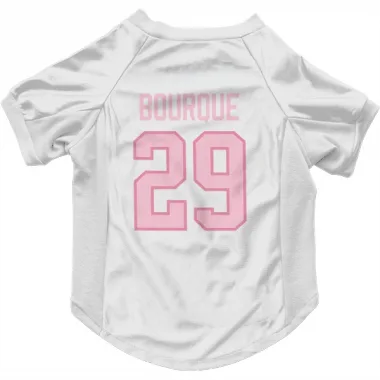 White Pink Pittsburgh Penguins Phil Bourque   Dog & Cat Pet Jersey