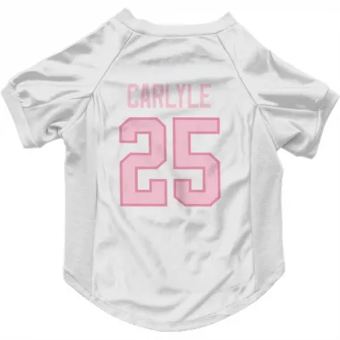 White Pink Pittsburgh Penguins Randy Carlyle   Dog & Cat Pet Jersey