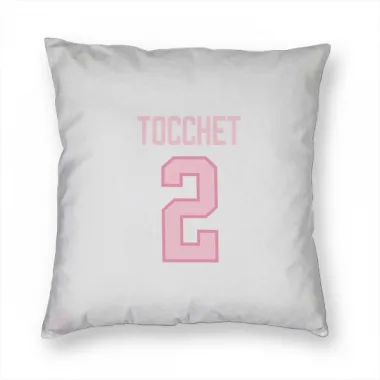 White Pink Pittsburgh Penguins Rick Tocchet   Pillow Cover (18 X 18)