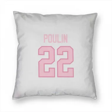 White Pink Pittsburgh Penguins Sam Poulin   Pillow Cover (18 X 18)