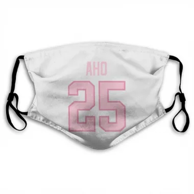 White Pink Pittsburgh Penguins Sebastian Aho   Face Mask