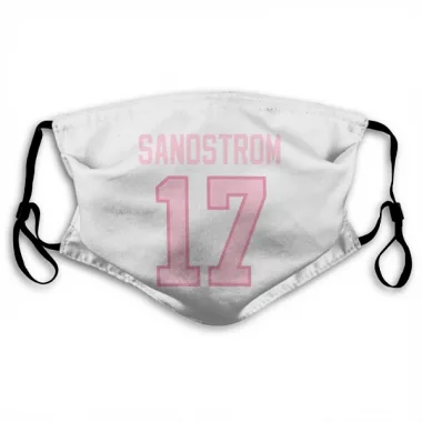 White Pink Pittsburgh Penguins Tomas Sandstrom   Face Mask