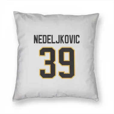 White Pittsburgh Penguins Alex Nedeljkovic   Pillow Cover (18 X 18)