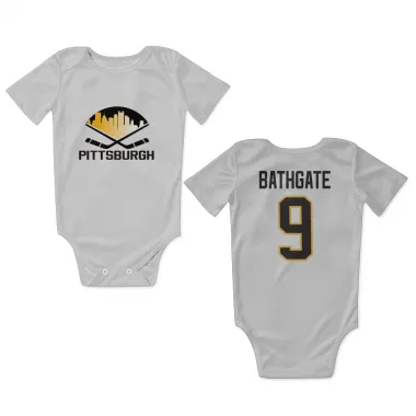 White Pittsburgh Penguins Andy Bathgate   Newborn & Infant Bodysuit