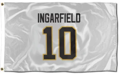 White Pittsburgh Penguins Earl Ingarfield   Flag (3 X 5)