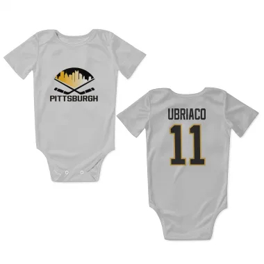 White Pittsburgh Penguins Gene Ubriaco   Newborn & Infant Bodysuit