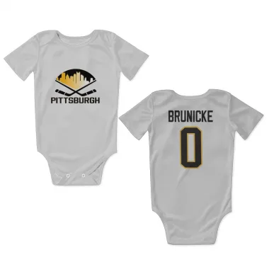 White Pittsburgh Penguins Harrison Brunicke   Newborn & Infant Bodysuit