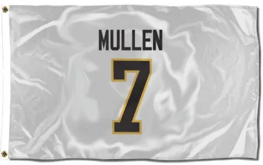 White Pittsburgh Penguins Joe Mullen   Flag (3 X 5)