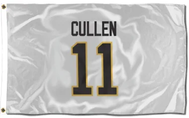 White Pittsburgh Penguins John Cullen   Flag (3 X 5)