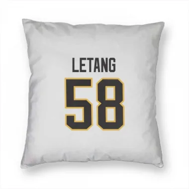 White Pittsburgh Penguins Kris Letang   Pillow Cover (18 X 18)