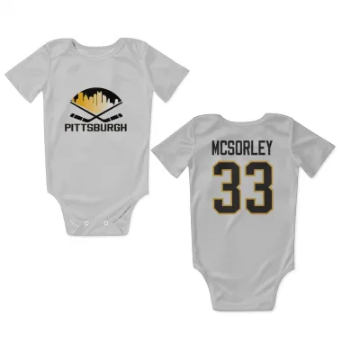 White Pittsburgh Penguins Marty Mcsorley   Newborn & Infant Bodysuit