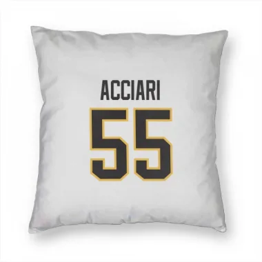 White Pittsburgh Penguins Noel Acciari   Pillow Cover (18 X 18)