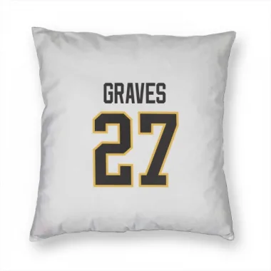 White Pittsburgh Penguins Ryan Graves   Pillow Cover (18 X 18)