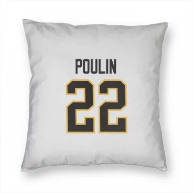 White Pittsburgh Penguins Sam Poulin   Pillow Cover (18 X 18)