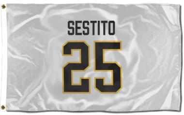 White Pittsburgh Penguins Tom Sestito   Flag (3 X 5)