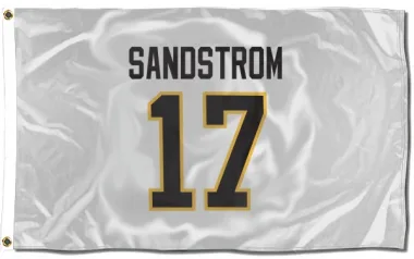 White Pittsburgh Penguins Tomas Sandstrom   Flag (3 X 5)