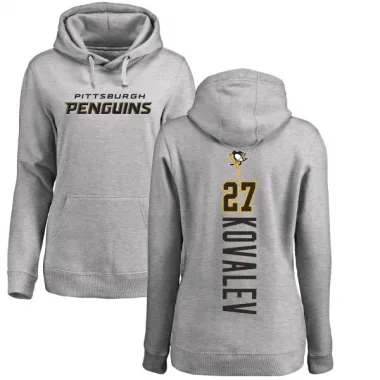 Women's Alex Kovalev Pittsburgh Penguins Branded Ash Backer Pullover Hoodie